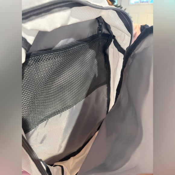 Adidas White and Gray Women's Backpack with Pink Accents - Picture 5 of 8